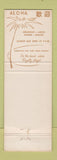 Matchbook Cover - Outrigger Hotel Waikiki Hawaii WEAR