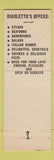 Matchbook Cover - Rigoletto's Restaurant ST Louis MO