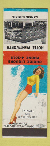 Matchbook Cover - Hotel Wentworth Lansing MI pinup