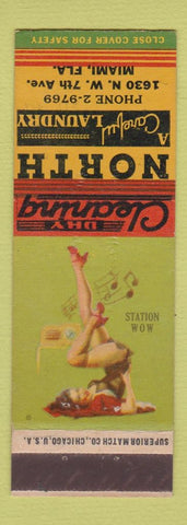 Matchbook Cover - North Laundry Miami FL pinup