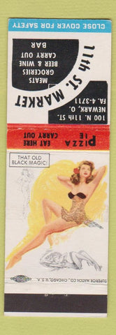 Matchbook Cover - 11th ST Market Newark OH Pizza pinup