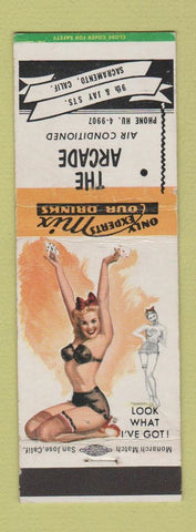 Matchbook Cover - The Arcade Sacramento CA pinup