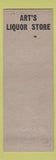Matchbook Cover - Art's Liquor Store Milford CT pinup