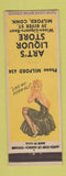 Matchbook Cover - Art's Liquor Store Milford CT pinup