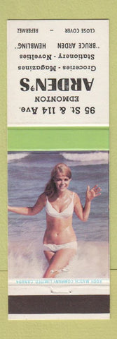 Matchbook Cover - Arden's Grocery Edmonton AB pinup