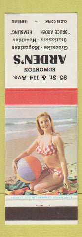 Matchbook Cover - Arden's Grocery Edmonton AB pinup