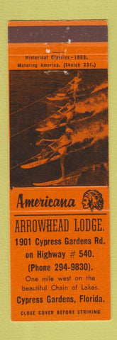 Matchbook Cover - Arrowhead Lodge Cypress Gardens FL girlie Perkins Americana