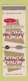 Matchbook Cover - Ashley Oaks Motel Valdosta GA