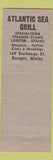 Matchbook Cover - Atlantic Sea Grill Bangor ME