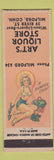 Matchbook Cover - Art's Liquor Store Milford CT pinup