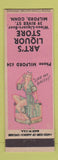 Matchbook Cover - Art's Liquor Store Milford CT pinup
