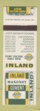 Matchbook Cover - Inland Cement Edmonton AB