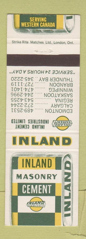 Matchbook Cover - Inland Cement Edmonton AB