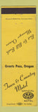 Matchbook Cover - Town and Country Motel Grants Pass OR WEAR