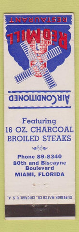 Matchbook Cover - Red Mill Restaurant Miami FL