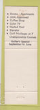 Matchbook Cover - Ocean Reef Motor Inn Myrtle Beach SC girlie