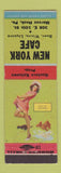 Matchbook Cover - New York Cafe Marcus Hook PA pinup girlie back