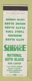 Matchbook Cover - National Auto Glass Santa Barbara CA
