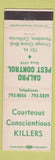 Matchbook Cover - Calpro Pest Control Pasadena CA