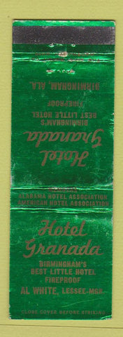 Matchbook Cover - Hotel Granada Birmingham AL WEAR