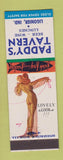 Matchbook Cover - Paddy's Tavern Ligonier IN pinup