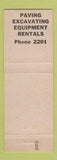 Matchbook Cover - Emrich Construction Manchester PA pinup low phone # WEAR