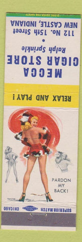 Matchbook Cover - Mecca Cigar Store New Castle IN pinup