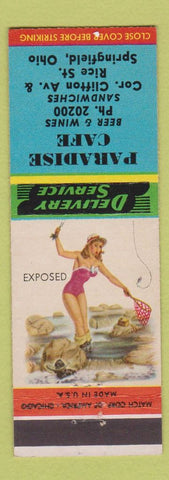 Matchbook Cover - Paradise Cafe Springfield OH pinup