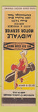 Matchbook Cover - Midvale Motor Serving towing Chattanooga TN pinup