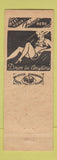 Matchbook Cover - Rudy's Grill McKees Rocks PA pinup girlie back
