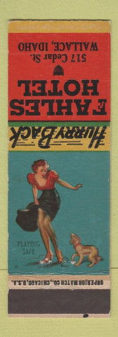 Matchbook Cover - Fahles Hotel Wallace ID pinup