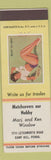 Matchbook Cover - Marj Ken Winslow Match Collectors Camp Hill PA pinup