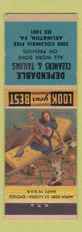 Matchbook Cover - Dependable Cleaners Tailors Arlington VA pinup