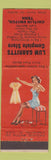 Matchbook Cover - Lum Garritts Store Furniture Coffins Chitlin Switch TN pinup