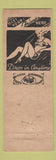 Matchbook Cover - Rudy's Grill McKees Rocks PA pinup girlie back