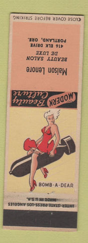 Matchbook Cover - Maison Lenore Beauty Salon Portland OR pinup