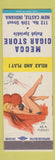 Matchbook Cover - Mecca Cigar Store New Castle IN pinup