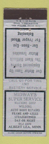 Matchbook Cover - Midway's Super Service Albert Lea MN WEAR