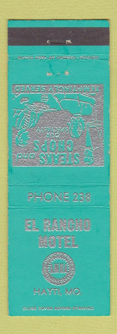 Matchbook Cover - El Rancho Motel Hayti MO low phone #