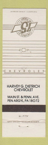 Matchbook Cover - Chevrolet Harvey Dietrich Pen Argyl PA WEAR