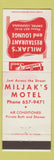 Matchbook Cover - Miljak's Restaurant Lounge Motel Empire LA