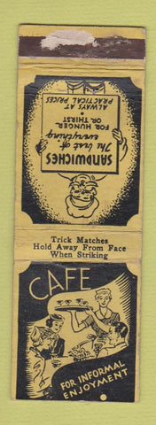 Matchbook Cover - Trick Matches Joke Gag girlie WORN POOR STRIKER