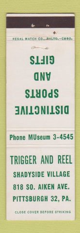 Matchbook Cover - Trigger and Reel Sports Fishing Pittsburgh PA