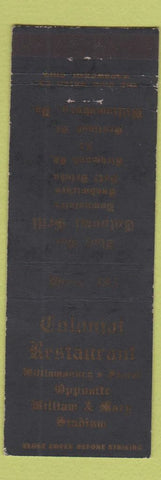 Matchbook Cover - Colonial Restaurant Williamsburg VA