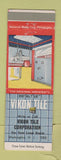 Matchbook Cover - Vikon Tile Washington NJ