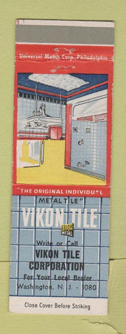 Matchbook Cover - Vikon Tile Washington NJ