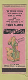 Matchbook Cover - Rudy's Grill McKees Rocks PA pinup girlie back