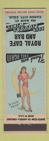 Matchbook Cover - Royal Cafe and Bar Canon City Colorado pinup girlie back