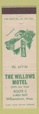 Matchbook Cover - Willows Motel Williamstown MA