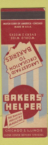 Matchbook Cover - Bakers' Helper Magazine Chicago IL SAMPLE